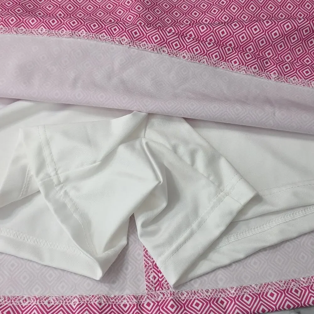 Womens Sz 16 Pink Geometric Pockets Pickleball Tennis Golf Skortv Lady Hagen - Picture 4 of 11